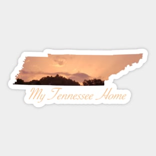 My Tennessee Home Sunset Orange Sticker